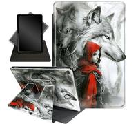 for Amazon Fire HD 10 Tablet (2017 and 2019 Releases,with 7th and 9th Generations) Case,360 Degree Rotating Stand Smart Protective Cover Case,for New Fire HD 10 10.1 inch,Animal Wolf