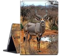 for Amazon Fire HD 10 Tablet Case (13th/11th Generation, 2023/2021 Release) 10.1", Multi-Angle Slim Stand Smart Cover w/Auto Wake/Sleep for Kindle Fire HD 10 Plus,African Savannah Defra Antelope