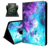 for Amazon Kindle Fire 7 (9th/7th/5th Generation, 2019/2017/2015 Release) 7" Tablet Case, with Auto Sleep/Wake 360 Degree Rotating Swivel Adjustable Stand Cover,Shining Starry Sky
