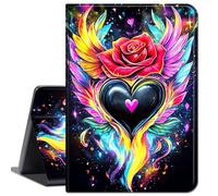 for Amazon Kindle Fire 7 case 2019/2017 Release 9th/7th Generation,Slim Lightweight Smart Shell Stand Cover with Auto Wake/Sleep for Amazon fire 7 Tablet 9th/7th Generation,Love Hearts Rose