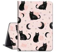 for Amazon Kindle Fire 7 case 2019/2017 Release 9th/7th Generation,Slim Lightweight Smart Shell Stand Cover with Auto Wake/Sleep for Amazon fire 7 Tablet 9th/7th Generation,Cat Pink and Black