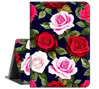 for Amazon Kindle Fire 7 Tablet Case 12th Generation 2022 Release,Slim Soft Shockproof TPU Silicone Protective Back Shell Case for Amazon Fire 7 2022,Red and Pink Roses