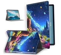 for Amazon Kindle Fire HD8 Tablet (12th Gen, 2024/2022/2020) Case-PU Leather Folio Cover with Auto Sleep/Wake,Shockproof Protective Case for Fire HD8 Plus,Psychedelic Planet