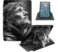 for Amazon Kindle Fire Max 11 Case (13th Generation, 2023 Release) 11", 360° Rotating PU Leather Stand Cover with Auto Sleep/Wake, Multi-Angle Viewing, Jesus Christ