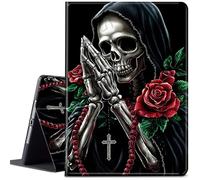 for Amazon Kindle Fire Max 11 Case (13th Generation, 2023 Release) 11 inches,with Auto Wake/Sleep PU Leather Multi-Angle Stand Smart Cover Cases for Fire 11 Max Tablet,A Skeleton with Praying Hands
