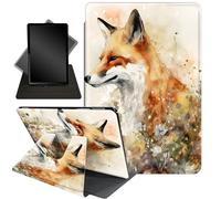 for Amazon Kindle Fire Max 11 Case (13th Generation, 2023 Release) 11",Mxfdegf 360 Degree Swiveling Stand Protective Cover with Auto Sleep/Wake,for All-New Fire 11 Max Tablet,Watercolor Fox