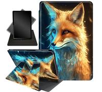 for Amazon Kindle Fire Max 11 Case (13th Generation, 2023 Release) 11",Mxfdegf 360 Degree Swiveling Stand Protective Cover with Auto Sleep/Wake,for All-New Fire 11 Max Tablet,Purple Yellow Fox