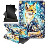 for Amazon Kindle Fire Max 11 Case (13th Generation, 2023 Release) 11",Mxfdegf 360 Degree Swiveling Stand Protective Cover with Auto Sleep/Wake,for All-New Fire 11 Max Tablet,Cute Fox and Flowers