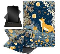 for Amazon Kindle Fire Max 11 Case (13th Generation, 2023 Release) 11",Mxfdegf 360 Degree Swiveling Stand Protective Cover with Auto Sleep/Wake,for All-New Fire 11 Max Tablet,Moon and Fox in Natural