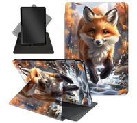 for Amazon Kindle Fire Max 11 Case (2023 Release 13th Generation),360 Degree Rotating Stand Protective Cover with Auto Up/Sleep Feature for Kindle Fire Max 11 Tablet,Cute Fox Running in Forest