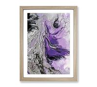 For An Angel In Abstract Modern Framed Wall Art Print, Ready to Hang Picture for Living Room Bedroom Home Office Décor, Oak A3 (34 x 46 cm)