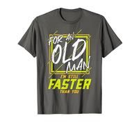 for an Old Man I'm Still Faster Than You Running T-Shirt, Men, Asphalt Grey, XX-Large