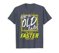 for an Old Man I'm Still Faster Than You Running T-Shirt, Men, Heather Blue, 3X-Large
