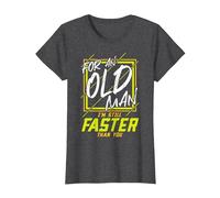 for an Old Man I'm Still Faster Than You Running T-Shirt, Women, Dark Heather Grey, X-Small