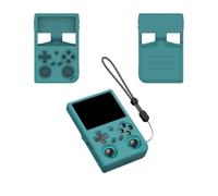 For ANBERNIC RG 35XX Pro, Full Coverage Silicone Case Anti Scratch Anti Impact Protective Cover, Game Console RG 35XX Pro Solid Color Soft Shell (Green)