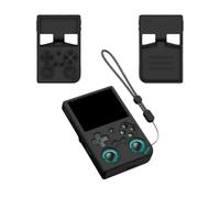 For ANBERNIC RG 35XX Pro, Full Coverage Silicone Case Anti Scratch Anti Impact Protective Cover, Game Console RG 35XX Pro Solid Color Soft Shell (Black)