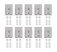 For Anderson Quick Connector Kit, 50A High-Current Silver Bipolar Copper Terminals, 12-24V, for EV/Solar/Marine Applications(Gray)