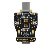 for android Type-C Test Board for Phone Repair - DNDP Dual Tail Diagnostic Kit with Clear Pin Markings for Headphone Jack Data Line Issues Small Black Tool