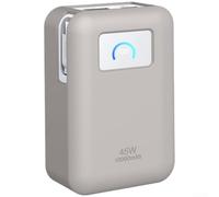 for anker for nano 45W Power Bank Silicone Cover - Washable Protective Shell with Hanging Holes - Lightweight Travel Gear 9x6x4cm(Gray)