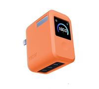 For Anker Prime Charger (160W 3 Ports Smart Display) Protective Case - Silicone Shockproof Cover for Anker 160W GaN Charger, Anti-Scratch & Travel-Friendly Protective Sleeve (Orange)