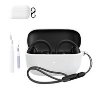 for Anker Soundcore C50i Case Cover,NOUKAJU Earphone Protective Cover(with Carabiner + Lanyard + Cleaning Pen) Drop-Proof,Scratch-Proof,Shock-Proof,Case for Soundcore C50i(White)