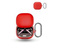 For Anker Soundcore Liberty 5 Wireless Earbuds,daunke Soft Silicone Protective Cover,Skin Case with Carabiner,Full Protection,Red