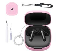 for Anker Soundcore P31i Case Cover,NOUKAJU Earphone Protective Cover(with Carabiner + Lanyard + Cleaning Pen) Drop-Proof,Shock-Proof,Case for Soundcore P31i(Pink)