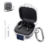 for Anker Soundcore P31i Case Cover,NOUKAJU Earphone Protective Cover(with Carabiner + Lanyard + Cleaning Pen) Drop-Proof,Case for Soundcore P31i(Clear)