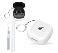 for Anker Soundcore P31i Case Cover, Silicone Anti-Slip Anti-Scratch Protective Cover, Compatible with Anker Soundcore P31i Charging Case with Rope-Attached Round Buckle(White)