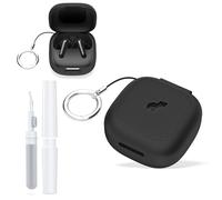 for Anker Soundcore P31i Case Cover, Silicone Anti-Slip Anti-Scratch Protective Cover, Compatible with Anker Soundcore P31i Charging Case with Rope-Attached Round Buckle(Black)