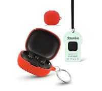 for Anker soundcore R50i / P20i Wireless Earbuds,daunke Soft Silicone Protective Cover,Skin Case with Carabiner,Full Protection,Red