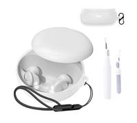 for Anker Soundcore Sleep A30 Case Cover,NOUKAJU Earphone Protective Cover(with Carabiner + Lanyard + Cleaning Pen) Drop-Proof,Shock-Proof,Dust-Proof,Case for Soundcore Sleep A30(White)