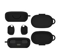 For Anker Soundcore Sport X10 Case Cover, Silicone Case, Protective Skin Cover with Carabiner, Portable Scratch Shock Resistant Cover (Black)