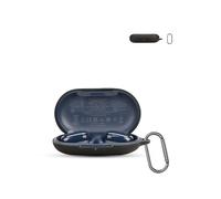 for Anker soundcore V20i Wireless Earbuds,daunke Soft Silicone Protective Cover,Skin Case with Carabiner,Full Protection,Black