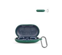 for Anker soundcore V20i Wireless Earbuds,daunke Soft Silicone Protective Cover,Skin Case with Carabiner,Full Protection,Green