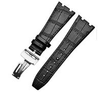 For AP 15400 wrist straps 26mm watchband Genuine Leather Handmade Watch Band with steel deployment buckle