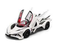 For Apollo EVO 1:18 Large Alloy Model Supercar Simulation Open Door Lighting Die-Cast(White)