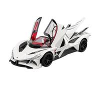 For Apollo Project EVO 1:18 Alloy Sports Car Model Die Cast Metal Concept Racing Car Sound & Light Collection Decoration(White)
