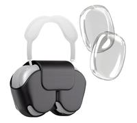 for Apple Airpods Max Case Cover, Headband Covers Accessories with Sleep Mode Made by PU Leather and TPU Ear Cup Covers - Black