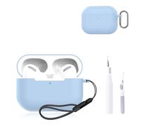 for Apple Airpods Pro 3 Case Cover,NOUKAJU Earphone Protective Cover(with Carabiner + Lanyard + Cleaning Pen) Drop-Proof,Dust-Proof,Case for Airpods Pro 3(Sky-Blue)