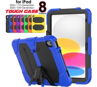 (BLUE) TECHGEAR G-SHOCK Design for iPad 10 2022 [10th Generation] 10.9" Tough HEAVY DUTY Survival Protective Case with Stand - Kids Schools Workman Case