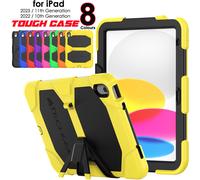 (YELLOW) TECHGEAR G-SHOCK Design for iPad 10 2022 [10th Generation] 10.9" Tough HEAVY DUTY Survival Protective Case with Stand - Kids Schools Workman Case