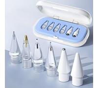 for Apple Pencil Tips, Upgraded 6 Pack Replacement Pencil Tips with Case, No Wear Out Fine Point Precise Control Metal Pencil Nibs Compatible with Apple Pencil 1st Gen/2nd Gen/USB C/iPad Pro Pencil