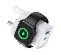 for Apple Watch Charger with 20W USB C Plug, 3 in 1 PD Fast Charger, UK Plug for iWatch s11/10/9/8/7/SE/Ultra 3/2/1 Series, for iPhone 17/16/15/14/13 Pro Max Series, for AirPods 4 /Pro and iPad White