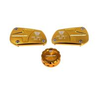 For Aprilia DORSODURO 900 2017-2021 DORSODURO 750 2008-2016 Motorcycle Front Clutch&Brake And Rear Brakes Fluid Reservoir Cover Cap(Gold with logo)