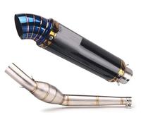 For APRILIA RS4125 2012-2017 Motorcycle Exhaust Mid Pipe Link Middle Muffler Slip On Silencer Motorcycle Exhaust Muffler System(10)