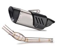 For APRILIA RS4125 2012-2017 Motorcycle Exhaust Mid Pipe Link Middle Muffler Slip On Silencer Motorcycle Exhaust Muffler System(2)
