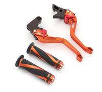 For Aprilia RX125 SX125 2022-2026 Brake Clutch Lever With Hand Grips | Motorcycle Aluminum Accessories Clutch Brake Levers(Orange)