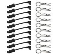 For Arrma 1/7 1/8 10Pcs Upgrade Body Clip Retainer Shell Post Column Mount Clips Parts Bent Springy R Pins RC Car Accessories Parts