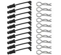 For Arrma 1/7 1/8 10Pcs Upgrade Body Clip Retainer Shell Post Column Mount Clips Parts Bent Springy R Pins RC Car RC Repairs Models Spare
